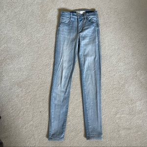 Garage Light Wash High Rise Skinny Jeans